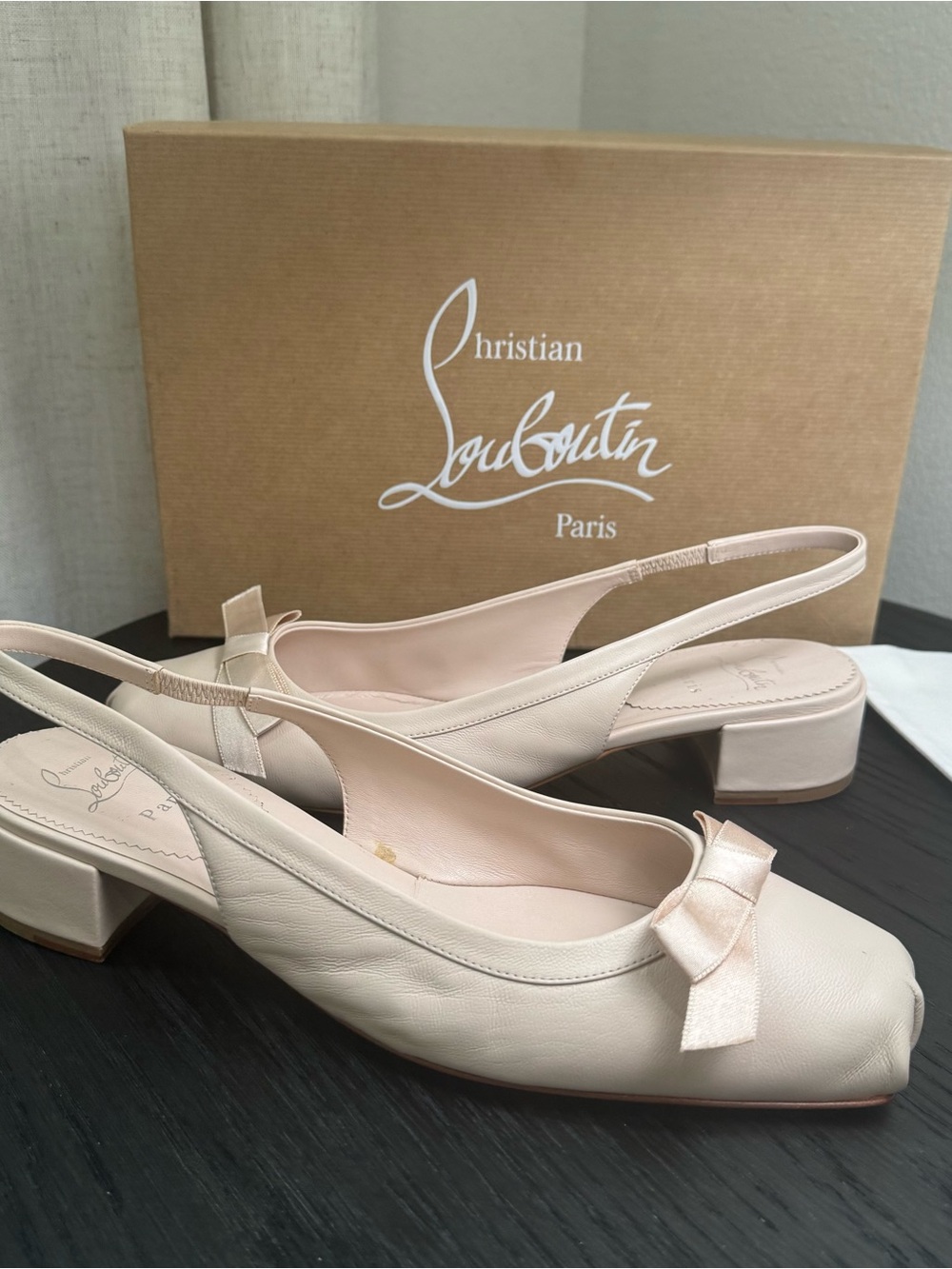 Christian Louboutin Mamaflirt Slingback Ballet Pump Leche 42 - Picture 3 of 12
